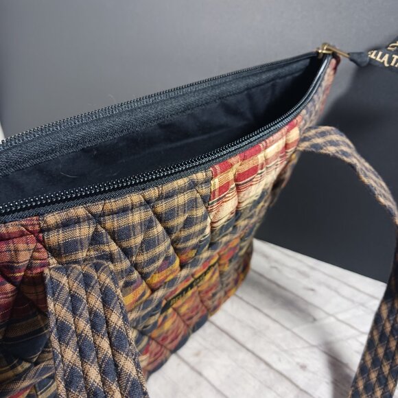 Bella Taylor "Beckham Taylor" Quilted Patchwork Shoulder Bag Black 11x8 Like New - Picture 7 of 14